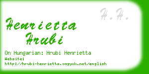 henrietta hrubi business card